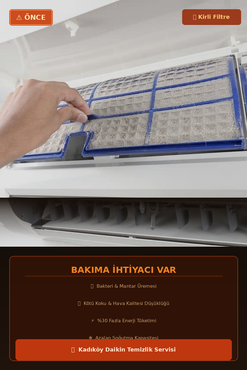 Bakım Öncesi Kirli Klima