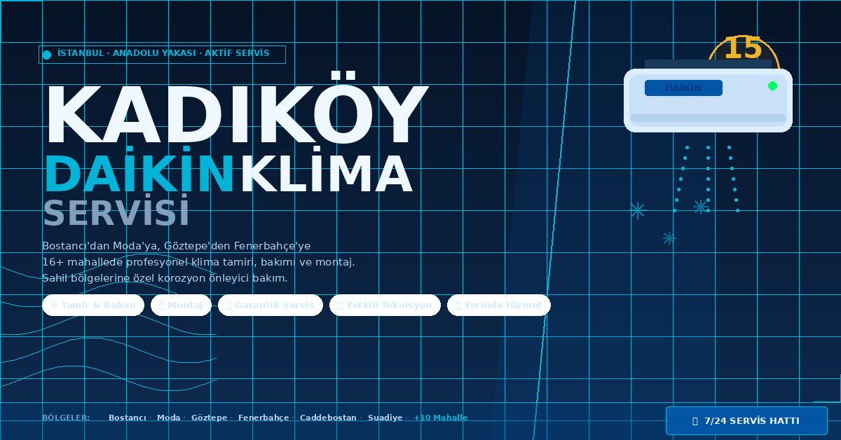 Kadıköy Daikin Servisi Hizmet Bölgeleri Haritası